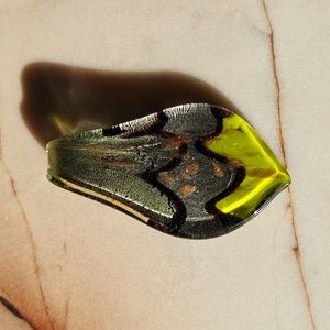 Hand blown glass teardrop pendant